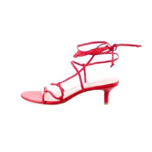 Reformation Red Strappy Sandals